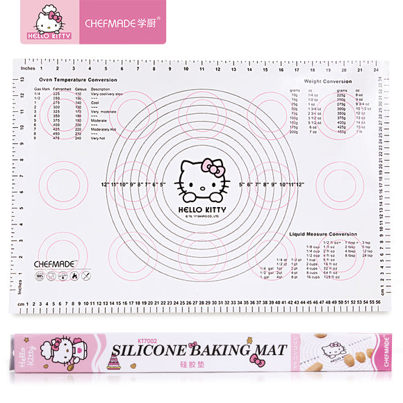 【正版授權】KT7002 學廚Hello Kitty 矽膠墊/防滑麵糰墊