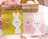 韓國兔寶寶方形透明自黏袋Yellow Bunny OPP Plastic Bag 95ct
