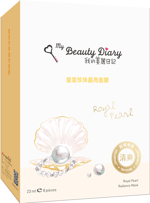 我的美麗日記 皇室珍珠晶亮面膜 8片裝