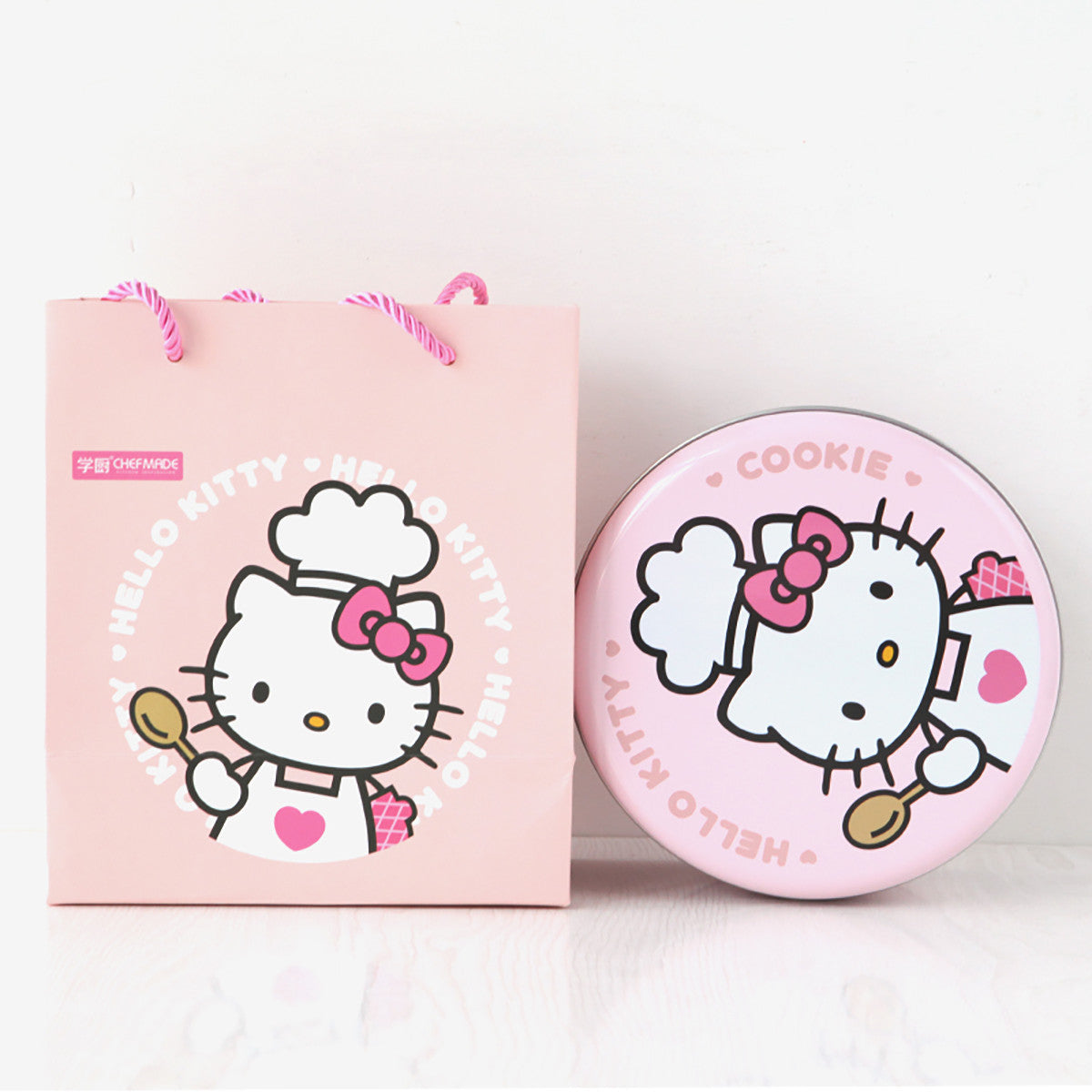 【正版授權】KT7065學廚Hello Kitty 曲奇餅乾包裝鐵盒 (不含餅乾)