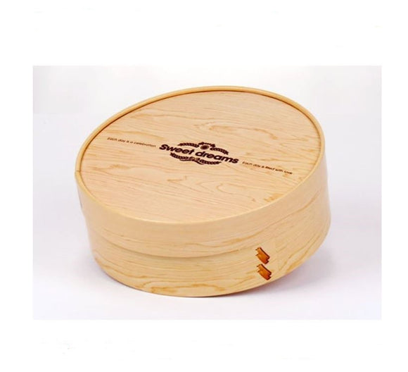 6吋 起司蛋糕 乳酪盒 (附棉紙底板) 質感木紋