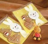 韓國兔寶寶方形透明自黏袋Yellow Bunny OPP Plastic Bag 95ct