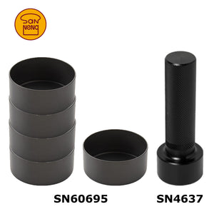 三能 SN60695-5cm圓形塔模(5入)+SN4637-4cm黑色塔皮專用壓模棒(1支)