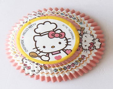 【正版授權】KT7066學廚Hello Kitty 1號蛋糕紙托 100pcs